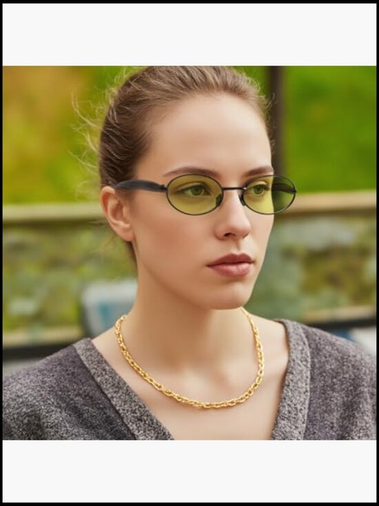 Retro Oval Metal Sunglasses UV400 Driving Daily Wear main image 5